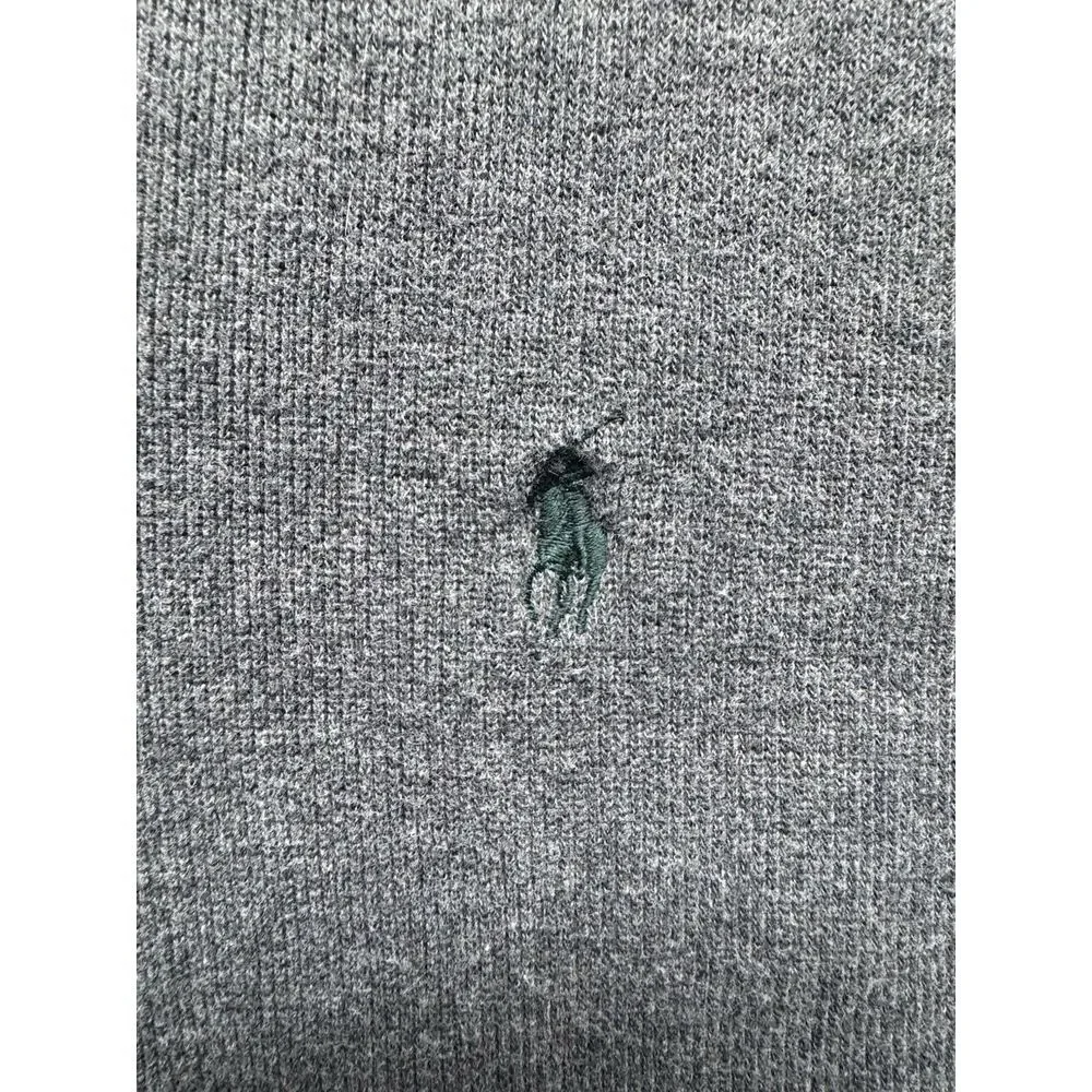 Polo Ralph Lauren Jacket Mens Large Gray 1/4‎ Zip Pullover Pony Logo Casual VTG